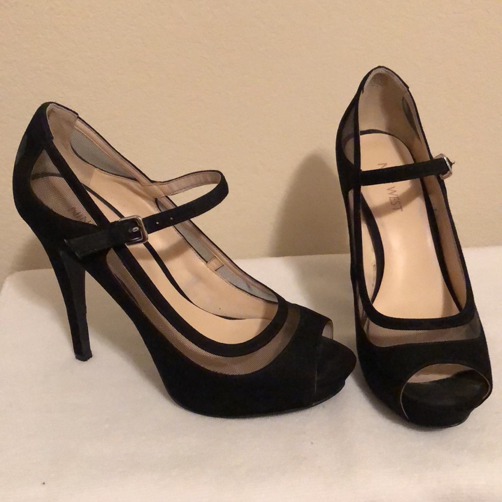 Peep toe Black Heels